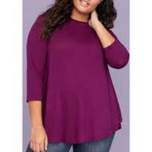 Lane Bryant 3/4 sleeve draped swing top Size 14/16